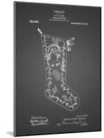 PP764-Black Grid Christmas Stocking 1912 Patent Poster-Cole Borders-Mounted Giclee Print