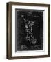 PP764-Black Grunge Christmas Stocking 1912 Patent Poster-Cole Borders-Framed Giclee Print