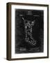 PP764-Black Grunge Christmas Stocking 1912 Patent Poster-Cole Borders-Framed Giclee Print