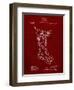 PP764-Burgundy Christmas Stocking 1912 Patent Poster-Cole Borders-Framed Giclee Print