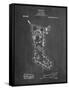 PP764-Chalkboard Christmas Stocking 1912 Patent Poster-Cole Borders-Framed Stretched Canvas