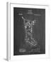 PP764-Chalkboard Christmas Stocking 1912 Patent Poster-Cole Borders-Framed Giclee Print