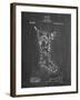 PP764-Chalkboard Christmas Stocking 1912 Patent Poster-Cole Borders-Framed Giclee Print