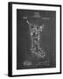 PP764-Chalkboard Christmas Stocking 1912 Patent Poster-Cole Borders-Framed Giclee Print