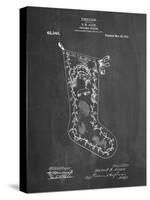 PP764-Chalkboard Christmas Stocking 1912 Patent Poster-Cole Borders-Stretched Canvas