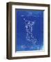 PP764-Faded Blueprint Christmas Stocking 1912 Patent Poster-Cole Borders-Framed Giclee Print
