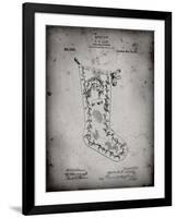 PP764-Faded Grey Christmas Stocking 1912 Patent Poster-Cole Borders-Framed Giclee Print