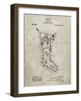 PP764-Sandstone Christmas Stocking 1912 Patent Poster-Cole Borders-Framed Giclee Print