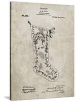 PP764-Sandstone Christmas Stocking 1912 Patent Poster-Cole Borders-Stretched Canvas