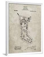 PP764-Sandstone Christmas Stocking 1912 Patent Poster-Cole Borders-Framed Premium Giclee Print