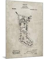 PP764-Sandstone Christmas Stocking 1912 Patent Poster-Cole Borders-Mounted Premium Giclee Print