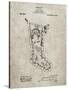 PP764-Sandstone Christmas Stocking 1912 Patent Poster-Cole Borders-Stretched Canvas