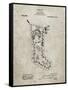 PP764-Sandstone Christmas Stocking 1912 Patent Poster-Cole Borders-Framed Stretched Canvas