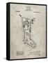 PP764-Sandstone Christmas Stocking 1912 Patent Poster-Cole Borders-Framed Stretched Canvas