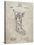 PP764-Sandstone Christmas Stocking 1912 Patent Poster-Cole Borders-Stretched Canvas