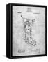 PP764-Slate Christmas Stocking 1912 Patent Poster-Cole Borders-Framed Stretched Canvas
