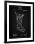 PP764-Vintage Black Christmas Stocking 1912 Patent Poster-Cole Borders-Framed Giclee Print