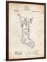 PP764-Vintage Parchment Christmas Stocking 1912 Patent Poster-Cole Borders-Framed Premium Giclee Print