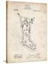 PP764-Vintage Parchment Christmas Stocking 1912 Patent Poster-Cole Borders-Stretched Canvas