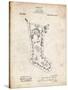 PP764-Vintage Parchment Christmas Stocking 1912 Patent Poster-Cole Borders-Stretched Canvas