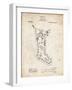PP764-Vintage Parchment Christmas Stocking 1912 Patent Poster-Cole Borders-Framed Giclee Print