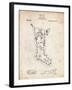 PP764-Vintage Parchment Christmas Stocking 1912 Patent Poster-Cole Borders-Framed Giclee Print
