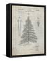 PP765-Antique Grid Parchment Christmas Tree Poster-Cole Borders-Framed Stretched Canvas