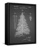 PP765-Black Grid Christmas Tree Poster-Cole Borders-Framed Stretched Canvas