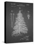 PP765-Black Grid Christmas Tree Poster-Cole Borders-Stretched Canvas