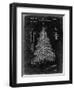 PP765-Black Grunge Christmas Tree Poster-Cole Borders-Framed Giclee Print