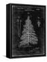 PP765-Black Grunge Christmas Tree Poster-Cole Borders-Framed Stretched Canvas
