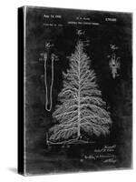 PP765-Black Grunge Christmas Tree Poster-Cole Borders-Stretched Canvas