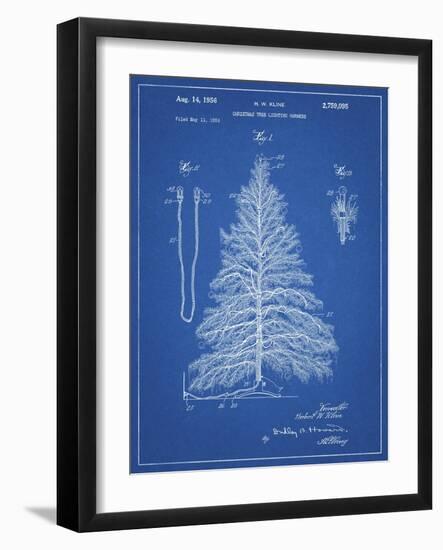 PP765-Blueprint Christmas Tree Poster-Cole Borders-Framed Giclee Print