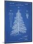 PP765-Blueprint Christmas Tree Poster-Cole Borders-Mounted Giclee Print