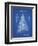 PP765-Blueprint Christmas Tree Poster-Cole Borders-Framed Giclee Print