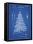 PP765-Blueprint Christmas Tree Poster-Cole Borders-Framed Stretched Canvas
