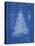 PP765-Blueprint Christmas Tree Poster-Cole Borders-Stretched Canvas