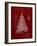 PP765-Burgundy Christmas Tree Poster-Cole Borders-Framed Giclee Print