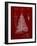 PP765-Burgundy Christmas Tree Poster-Cole Borders-Framed Giclee Print