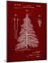 PP765-Burgundy Christmas Tree Poster-Cole Borders-Mounted Giclee Print