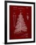 PP765-Burgundy Christmas Tree Poster-Cole Borders-Framed Giclee Print