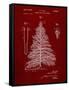 PP765-Burgundy Christmas Tree Poster-Cole Borders-Framed Stretched Canvas