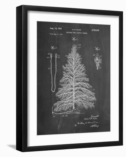 PP765-Chalkboard Christmas Tree Poster-Cole Borders-Framed Giclee Print