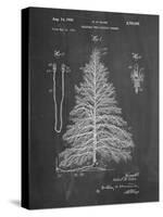 PP765-Chalkboard Christmas Tree Poster-Cole Borders-Stretched Canvas