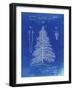 PP765-Faded Blueprint Christmas Tree Poster-Cole Borders-Framed Giclee Print