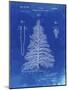 PP765-Faded Blueprint Christmas Tree Poster-Cole Borders-Mounted Giclee Print