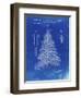 PP765-Faded Blueprint Christmas Tree Poster-Cole Borders-Framed Giclee Print