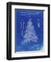 PP765-Faded Blueprint Christmas Tree Poster-Cole Borders-Framed Giclee Print