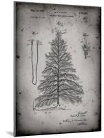 PP765-Faded Grey Christmas Tree Poster-Cole Borders-Mounted Giclee Print