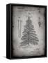 PP765-Faded Grey Christmas Tree Poster-Cole Borders-Framed Stretched Canvas